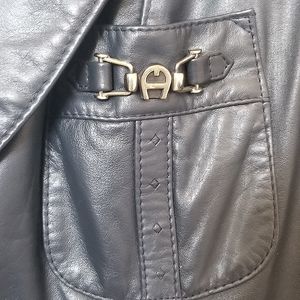 Vintage Etienne Aigner Leather Blazer